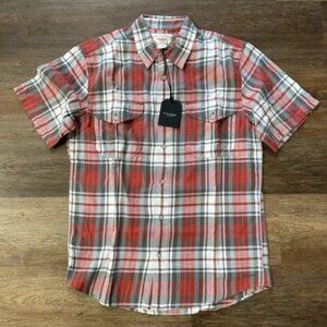 NWI Filson S/S Lt Wt Alaskan Guide Shirt Red Blue Plaid Sz S 20248771 New Imperf